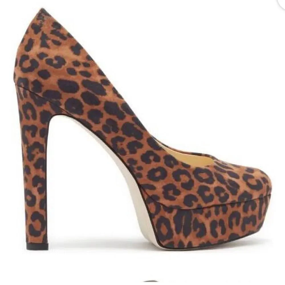 Jessica Simpson‎ Nellah Leopard Platform 5.5” Heels Pumps NWOB 7.5